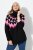 Ulla Popken Neon Alpine Pattern Long Sleeve Turtleneck Sweater Light Pink - Bluzy & bluzy z kapturem - Kényelmes pulóverek és kapucnisok