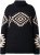 Ulla Popken Aztec Pattern Turtleneck Sweater Black - Bluzy & bluzy z kapturem - 