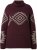 Ulla Popken Aztec Pattern Turtleneck Sweater Plum - Bluzy & bluzy z kapturem - 