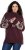 Ulla Popken Aztec Pattern Turtleneck Sweater Plum - Bluzy & bluzy z kapturem - 