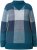 Ulla Popken Grand Check Long Sleeve Sweater Teal - Bluzy & bluzy z kapturem - 
