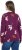 Ulla Popken Eco Cotton Leaf Pattern Long Sleeve Sweater Forest Berry - Bluzy & bluzy z kapturem - 
