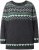 Ulla Popken Norwegian Style Pastel Tone Long Sleeve Sweater Dark Grey Melange - Bluzy & bluzy z kapturem - 