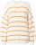 Ulla Popken Oversized Striped Balloon Sleeve Sweater Off-White - Bluzy & bluzy z kapturem - 