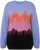 Ulla Popken Long Sleeve Knit Mountain Range Sweater Bright Purple - Bluzy & bluzy z kapturem - 