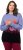 Ulla Popken Long Sleeve Knit Mountain Range Sweater Bright Purple - Bluzy & bluzy z kapturem - 