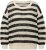 Ulla Popken Striped Long Sleeve Crocheted Sweater Vanilla - Bluzy & bluzy z kapturem - 