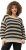Ulla Popken Striped Long Sleeve Crocheted Sweater Vanilla - Bluzy & bluzy z kapturem - 