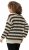Ulla Popken Striped Long Sleeve Crocheted Sweater Vanilla - Bluzy & bluzy z kapturem - 