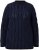 Ulla Popken Openwork Chenille Sweater Navy - Bluzy & bluzy z kapturem - 