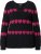 Ulla Popken Heart Print Long Sleeve V-Neck Sweater Black - Bluzy & bluzy z kapturem - 