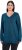 Ulla Popken Casual V-Neck Long Sleeve Sweater Cerulean - Bluzy & bluzy z kapturem - 