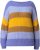 Ulla Popken Colorful Chunky Striped Sweater Lavender - Bluzy & bluzy z kapturem - 