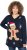 Ulla Popken Gingerbread Man Christmas Sweater Navy - Bluzy & bluzy z kapturem - 