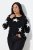 Ulla Popken Glitter Stars Soft Knit Sweater Black - Bluzy & bluzy z kapturem - Kényelmes pulóverek és kapucnisok