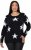 Ulla Popken Glitter Stars Soft Knit Sweater Black - Bluzy & bluzy z kapturem - 