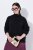 Ulla Popken Turtleneck Sweater with Ribbed Inserts Black - Bluzy & bluzy z kapturem - Kényelmes pulóverek és kapucnisok