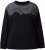 Ulla Popken Tulle Panel Sweatshirt Black - Bluzy & bluzy z kapturem - 