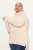 Ulla Popken Turtleneck Ribbed Trim Long Sleeve Sweater Nature Melange - Bluzy & bluzy z kapturem - Kényelmes pulóverek és kapucnisok