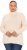 Ulla Popken Turtleneck Ribbed Trim Long Sleeve Sweater Nature Melange - Bluzy & bluzy z kapturem - 