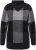 Ulla Popken Grand Check Long Sleeve Sweater Charcoal Grey Melange - Bluzy & bluzy z kapturem - 