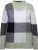 Ulla Popken Grand Check Long Sleeve Sweater Sage Green - Bluzy & bluzy z kapturem - 