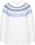 Ulla Popken Norwegian-Inspired Long Sleeve Knit Sweater Snow White - Bluzy & bluzy z kapturem - 
