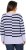 Ulla Popken Split Stripe Long Sleeve V-Neck Sweater Blue Grey - Bluzy & bluzy z kapturem - 
