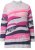 Ulla Popken Landscape Stripe Sweater Light Grey Melange - Bluzy & bluzy z kapturem - 