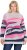 Ulla Popken Landscape Stripe Sweater Light Grey Melange - Bluzy & bluzy z kapturem - 