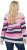 Ulla Popken Landscape Stripe Sweater Light Grey Melange - Bluzy & bluzy z kapturem - 