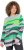 Ulla Popken Landscape Stripe Sweater Moss Green - Bluzy & bluzy z kapturem - 