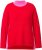 Ulla Popken Color Block Long Sleeve Sweater Lychee - Bluzy & bluzy z kapturem - 