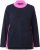 Ulla Popken Color Block Long Sleeve Sweater Ink Blue - Bluzy & bluzy z kapturem - 