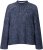 Ulla Popken Striped Wool Blend Turtleneck Sweater Ink Blue - Bluzy & bluzy z kapturem - 