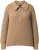 Ulla Popken Two-Tone Mixed Knit Troyer Collar Sweater Caramel - Bluzy & bluzy z kapturem - 