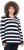 Ulla Popken Striped Polo Collar Long Sleeve Sweater Navy - Bluzy & bluzy z kapturem - 