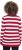 Ulla Popken Striped Polo Collar Long Sleeve Sweater Ruby Red - Bluzy & bluzy z kapturem - 