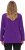 Ulla Popken Modular Fleece Zip Front Jacket Dark Plum - Bluzy & bluzy z kapturem - 