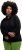 Ulla Popken Gathered Sleeve Oversized Fit Sweatshirt Black - Bluzy & bluzy z kapturem - 