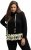Ulla Popken Ruffle Hem A-line Fit Hooded Sweatshirt Black - Bluzy & bluzy z kapturem - 