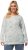 Ulla Popken Tie-Dyed Long Sleeve Sweatshirt Snow White - Bluzy & bluzy z kapturem - 