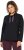 Ulla Popken Stand-Up Collar Long Sleeve Sweatshirt Black - Bluzy & bluzy z kapturem - 