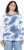 Ulla Popken Tie Dye Gathered Sweatshirt Atlantic Blue - Bluzy & bluzy z kapturem - 