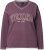 Ulla Popken Texas Contrast Stitching Sweatshirt Dark Ruby - Bluzy & bluzy z kapturem - 