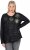 Ulla Popken Metallic Print Extra Soft Christmas Sweatshirt Black - Bluzy & bluzy z kapturem - 