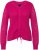 Ulla Popken Shaker Stitch Cropped Gathered Sweater Fuchsia Pink - Bluzy & bluzy z kapturem - 