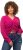 Ulla Popken Shaker Stitch Cropped Gathered Sweater Fuchsia Pink - Bluzy & bluzy z kapturem - 