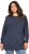Ulla Popken Layered Look Button Sleeve Sweatshirt Navy - Bluzy & bluzy z kapturem - 