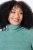 Ulla Popken Asymmetric Zipper Turtleneck Sweater Green - Bluzy & bluzy z kapturem - Kényelmes pulóverek és kapucnisok